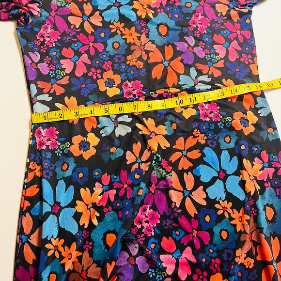 ASOS Multicolored Floral Tie Back Maxi Dress Size 10 - Picture 9 of 12